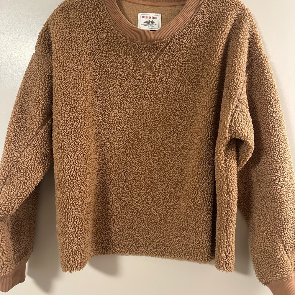 American Eagle Outfitters woman’s Brown Sherpa Sweater